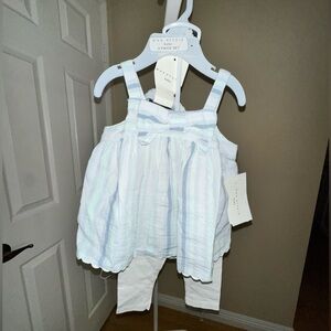 MAX STUDIO Baby 3-6 months 4 piece set blue & white NWT
